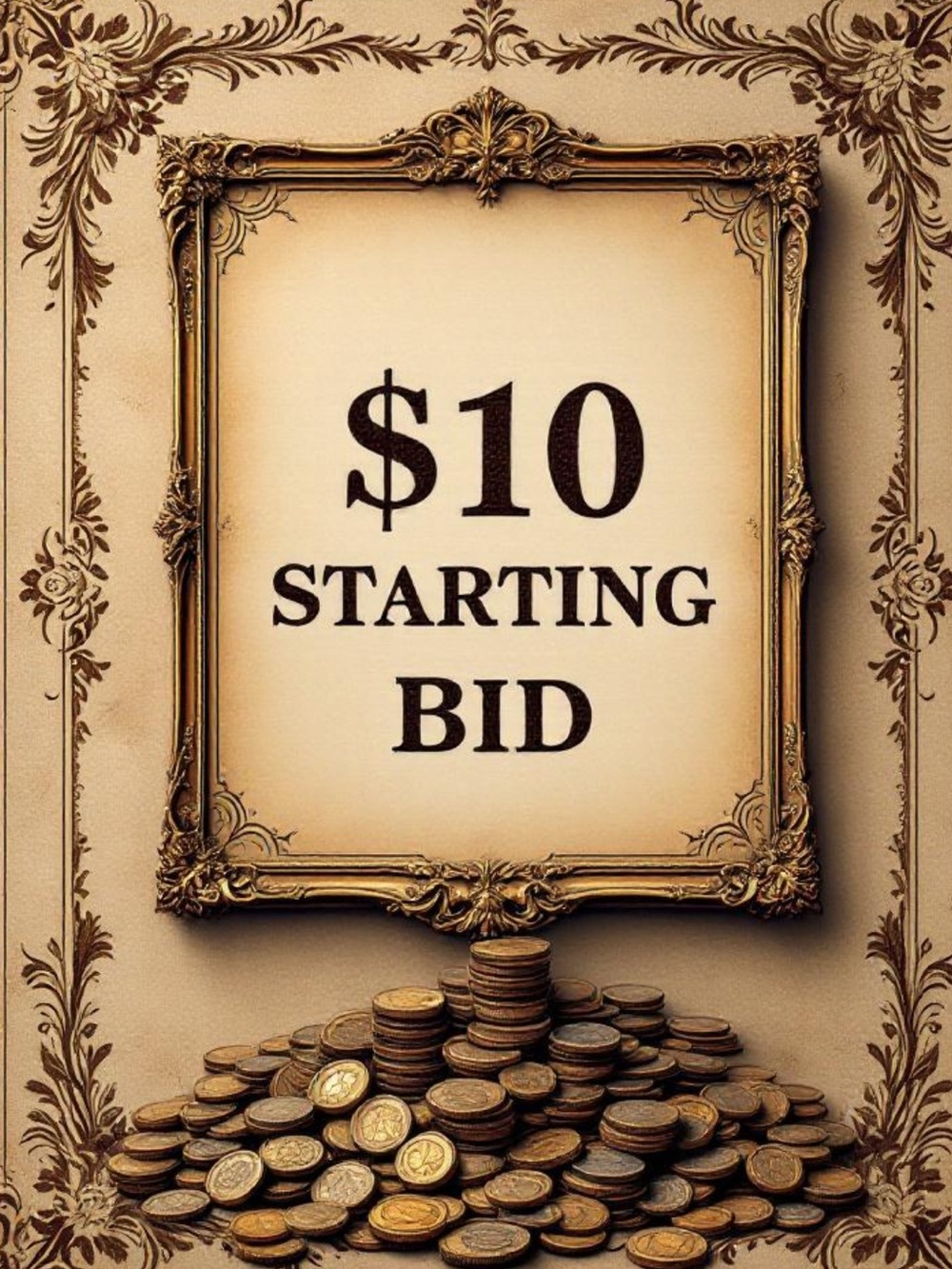 Decorative Gold Ornate Picture Frame Wall Accent